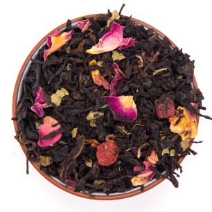 Чай черный ароматизированный "Клубника со сливками"